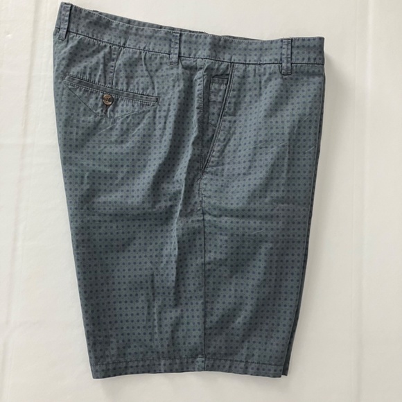 Dustin Men's Dress Shorts Size 38 Waist, Slate Colored with Small Navy Pattern - Picture 17 of 17
